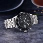 Silver Blue_Top Brand Luxury Mens Watches Multifunctional Chronograph Quartz Watch For Men Sports Mi