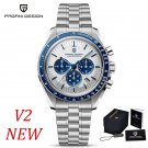 Blue_2023  Moon Mens Watches Chronograph Sports Automatic Watch For Men Quartz Stainless Steel Lumin