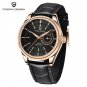 Gold Black_2023 Men Quartz Wristwatches Top Brand Luxury Watch For Men VH65 Sports Automatic Leather