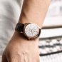 Gold White_2023 Men Quartz Wristwatches Top Brand Luxury Watch For Men VH65 Sports Automatic Leather