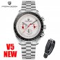 Black Red_Men's Watches 2023 Top Brand Quartz Chronograph Automatic Watch For Men Sport Stainless St