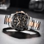 Silver Blue_Mens Watches 2023 Top Brand Luxury Quartz Watch Men Chronograph 10Bar Waterproof Stainle