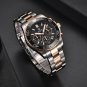 Silver Blue_Mens Watches 2023 Top Brand Luxury Quartz Watch Men Chronograph 10Bar Waterproof Stainle