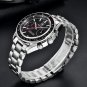 Silver Blue_Moon Men's Watches 2023 Top Brand Luxury Analog Quartz Watch For Men Sports Chronograph 