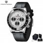Orange_Mens Watches Top Luxury Sports Quartz Watch For Men Stainless Steel 100M Waterproof Chronogra