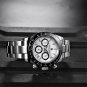 Sky Blue_Mens Watches Top Luxury Sports Quartz Watch For Men Stainless Steel 100M Waterproof Chronog