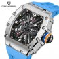 Red_2023 Mens Quartz Watches Top Luxury VH65 Watch Sport Quartz Watch For Men Automatic Hollow Wate
