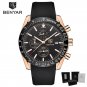 5140-Black_Men Watches Top Luxury Brand Silicone Strap Waterproof Quartz Chronograph Military Male W