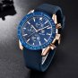 5140-Deep blue_Men Watches Top Luxury Brand Silicone Strap Waterproof Quartz Chronograph Military Ma