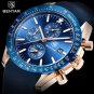 5140-Deep blue_Men Watches Top Luxury Brand Silicone Strap Waterproof Quartz Chronograph Military Ma