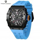 Black Blue_Mens Watches VH65 Top Luxury Hollow Quartz Wrist Watch For Men Sports Sapphire Mirror Wat