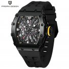 Full Black_Mens Watches VH65 Top Luxury Hollow Quartz Wrist Watch For Men Sports Sapphire Mirror Wat