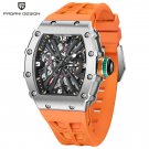 Orange_Mens Watches VH65 Top Luxury Hollow Quartz Wrist Watch For Men Sports Sapphire Mirror Waterpr