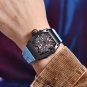 Red_Mens Watches VH65 Top Luxury Hollow Quartz Wrist Watch For Men Sports Sapphire Mirror Waterproof