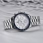 Blue_40MM Moon Mens Watches Luxury Quartz Automatic Watch For Men Chronograph 10Bar Waterproof Sport