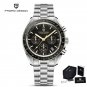 Gold_40MM Moon Mens Watches Luxury Quartz Automatic Watch For Men Chronograph 10Bar Waterproof Sport