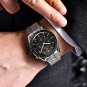 N Black Red_Mens Watches Moon Top Luxury Chronograph Stainless Steel Waterproof Sports Quartz Watch