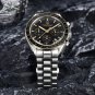 V3 Black_Mens Watches Moon Top Luxury Chronograph Stainless Steel Waterproof Sports Quartz Watch For