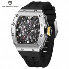 Black_Men's Watches 2023 Top Brand Luxury Automatic Quartz Watch For Men Hollow Stainless Steel Spor