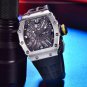 Blue_Men's Watches 2023 Top Brand Luxury Automatic Quartz Watch For Men Hollow Stainless Steel Sport