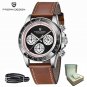 Black L Box_2023  Panda Watch For Men Quartz Wristwatches Luxury Sports Stainless Steel Sapphire Mir