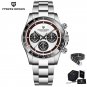 White_2023  Panda Watch For Men Quartz Wristwatches Luxury Sports Stainless Steel Sapphire Mirror VK