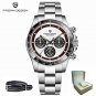 White Box_2023  Panda Watch For Men Quartz Wristwatches Luxury Sports Stainless Steel Sapphire Mirro