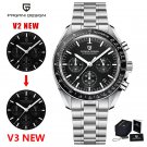 V3 Black_2023  Moon Mens Watches Luxury Quartz Automatic Watch For Men Sports Waterproof Sapphire Lu