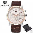 5104-Brown gold_2023  Business Men's Watches Top Brand Luxury Chronograph Quartz Watch Male Waterpro