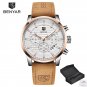 5104-Gold white_2023  Business Men's Watches Top Brand Luxury Chronograph Quartz Watch Male Waterpro