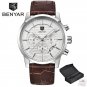 5104-Silver white_2023  Business Men's Watches Top Brand Luxury Chronograph Quartz Watch Male Waterp