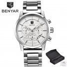 5104-Steel white_2023  Business Men's Watches Top Brand Luxury Chronograph Quartz Watch Male Waterpr