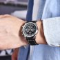 Silver Blue_Mens Watches Top Brand Luxury Sports Chronograph Quartz Watch Men Military Waterproof Ge