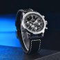 Silver Blue_Mens Watches Top Brand Luxury Sports Chronograph Quartz Watch Men Military Waterproof Ge