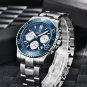 Blue_Men's Watches 2021 Quartz Chronograph Japan VD53 Movement Stainless Steel Sport Watch For Men W