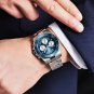Gold Blue_Men's Watches 2021 Quartz Chronograph Japan VD53 Movement Stainless Steel Sport Watch For 