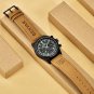 Silver Blue_Mens Watches Top Luxury Quartz Watch For Men Chronograph Sport Fashion Waterproof Milita