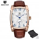 brown gold_2023 Luxury Brand Quartz Mens Watches Waterproof Military Leather Men Watches Clock Male