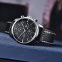 Gold White_2023 Men's Quartz Watches Top Brand Luxury Business Watch Men Chronograph Leather leathe
