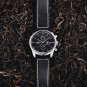 Gold White_2023 Men's Quartz Watches Top Brand Luxury Business Watch Men Chronograph Leather leathe