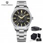 Black_Mens Quartz Watches 2023 Top Brand Luxury AR Sapphire Mirror VH31 Sport Watch For Men Stainles
