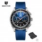 J Blue_2023 Mens Watches Top Luxury Moon Watch For Men Quartz Chronograph Waterproof Military Sports