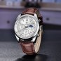 White_Casual Watch Men Sports Luxury Brand Quartz Men's Watches Chronograph Military Waterproof Leat