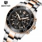 Gold Black_Mens Watches 2023 Top Brand Luxury Quartz Wristwatches Sports Stainless Steel Sapphire Gl