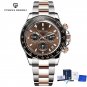 Brown_Top Brand Luxury Men's Watches Business Wristwatches Men Quartz Watch Men Sport Chronograph   