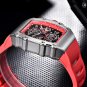 Silver Black_Mens Watches Top Luxury Multi-Function Chronograph Quartz Watch Men Waterproof Military