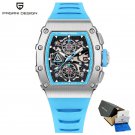 Silver Blue_Mens Watches Top Luxury Multi-Function Chronograph Quartz Watch Men Waterproof Military 