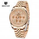Full Gold_2021  Automatic Watch For Men Top Brand Quartz Mens Watches Chronograph Stainless Steel Wa