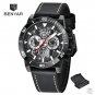 Black_Men's Watches Chronograph Quartz Watch For Men Luxury Sports Waterproof Multifunctional Lumino