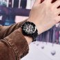 Blue_Men's Watches Chronograph Quartz Watch For Men Luxury Sports Waterproof Multifunctional Luminou
